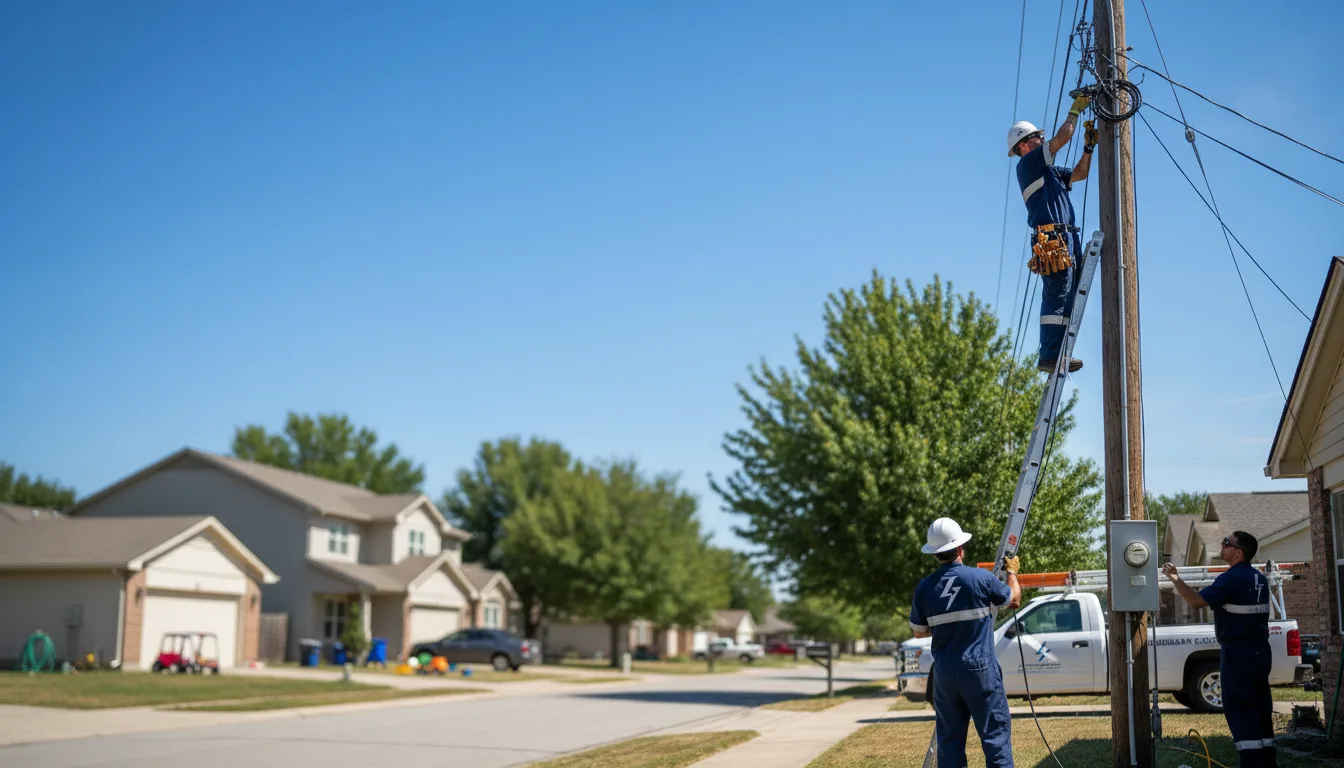 Residential electrician providing installation services in Oak Grove, AR